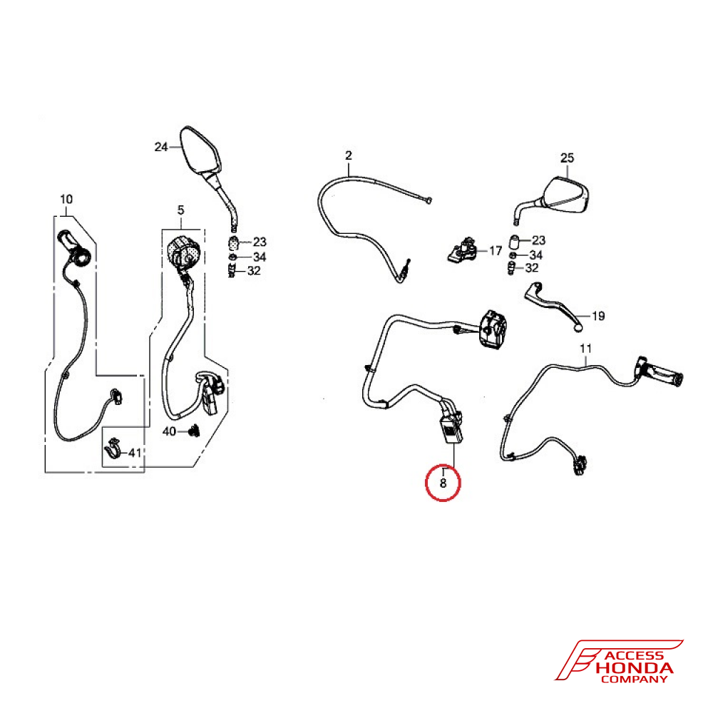 Пульт на руль (левый) для Honda Africa Twin CRF1000 Adventure 2018- Пульт на руль (левый) для Honda Africa Twin CRF1000 Adventure 2018-