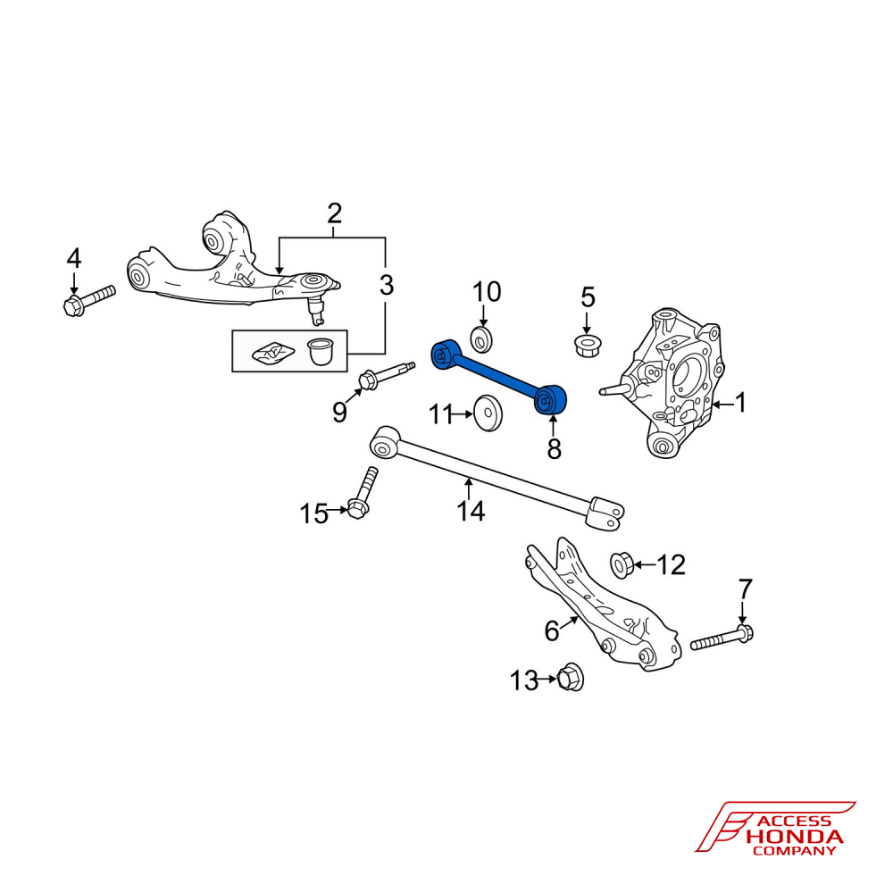 Поперечные рычаги задней подвески Honda, Acura Поперечные рычаги задней подвески Honda, Acura