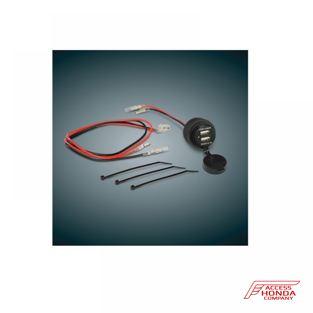 Герметичная розетка USB в штатное место (двойная) 1A для Honda GL1800 Gold Wing 2018- Герметичная розетка USB в штатное место (двойная) 1A для Honda GL1800 Gold Wing 2018-