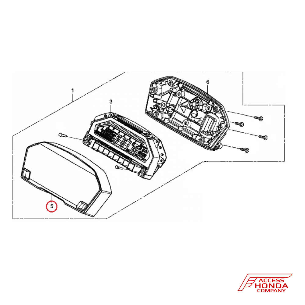 Верхняя часть корпуса приборной панели для Honda NC750X / NC750S 2016- (МКПП) Верхняя часть корпуса приборной панели для Honda NC750X / NC750S 2016- (МКПП)