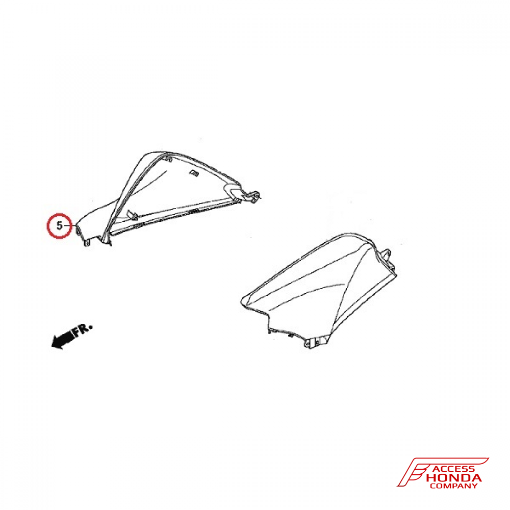 Обтекатель топливного бака (правый) Honda VFR1200 F 2012- (Color: Титан, YR316, Titanium Blade Metallic) Обтекатель топливного бака (правый) Honda VFR1200 F 2012- (Color: Титан, YR316, Titanium Blade Metallic)