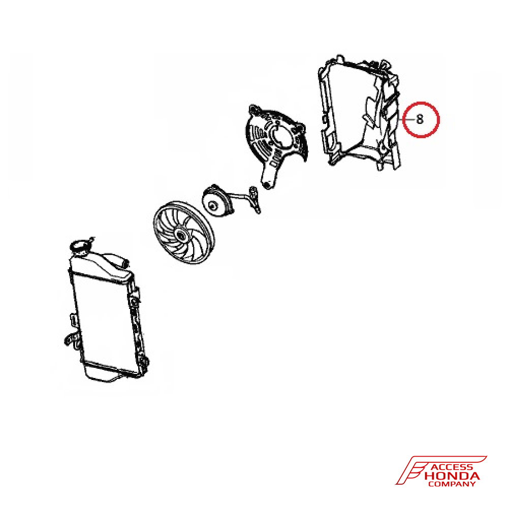 Кожух радиатора (правый) Honda Africa Twin CRF1000 2018- Кожух радиатора (правый) Honda Africa Twin CRF1000 2018-