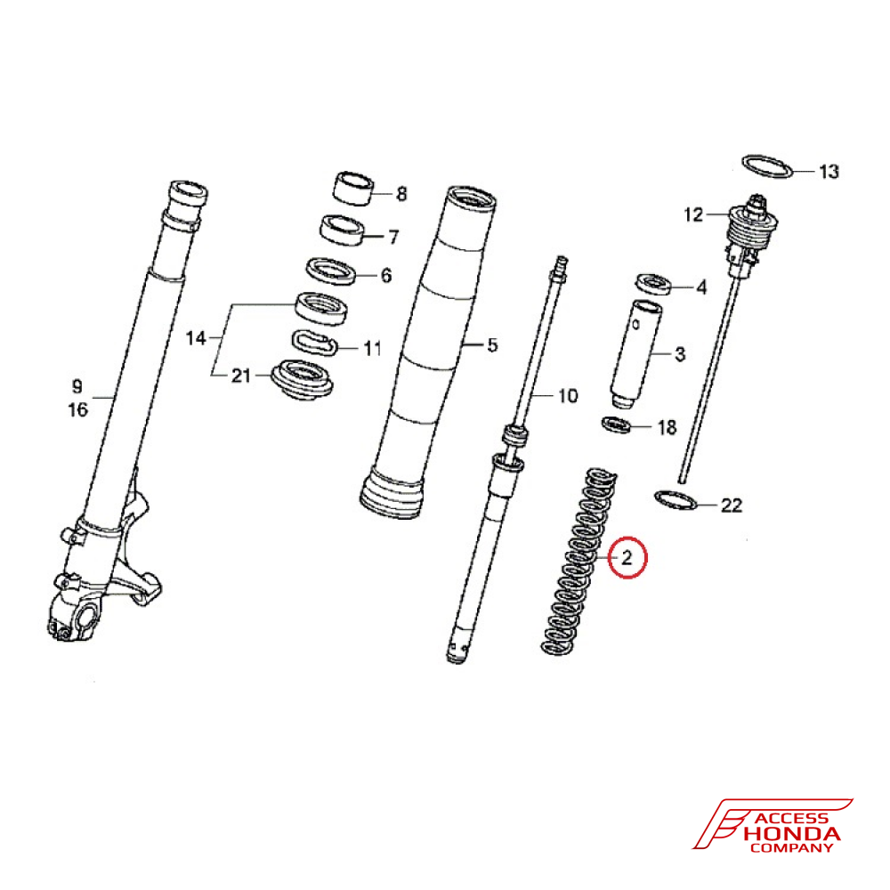 Пружина пера вилки для Honda VFR1200 F Пружина пера вилки для Honda VFR1200 F