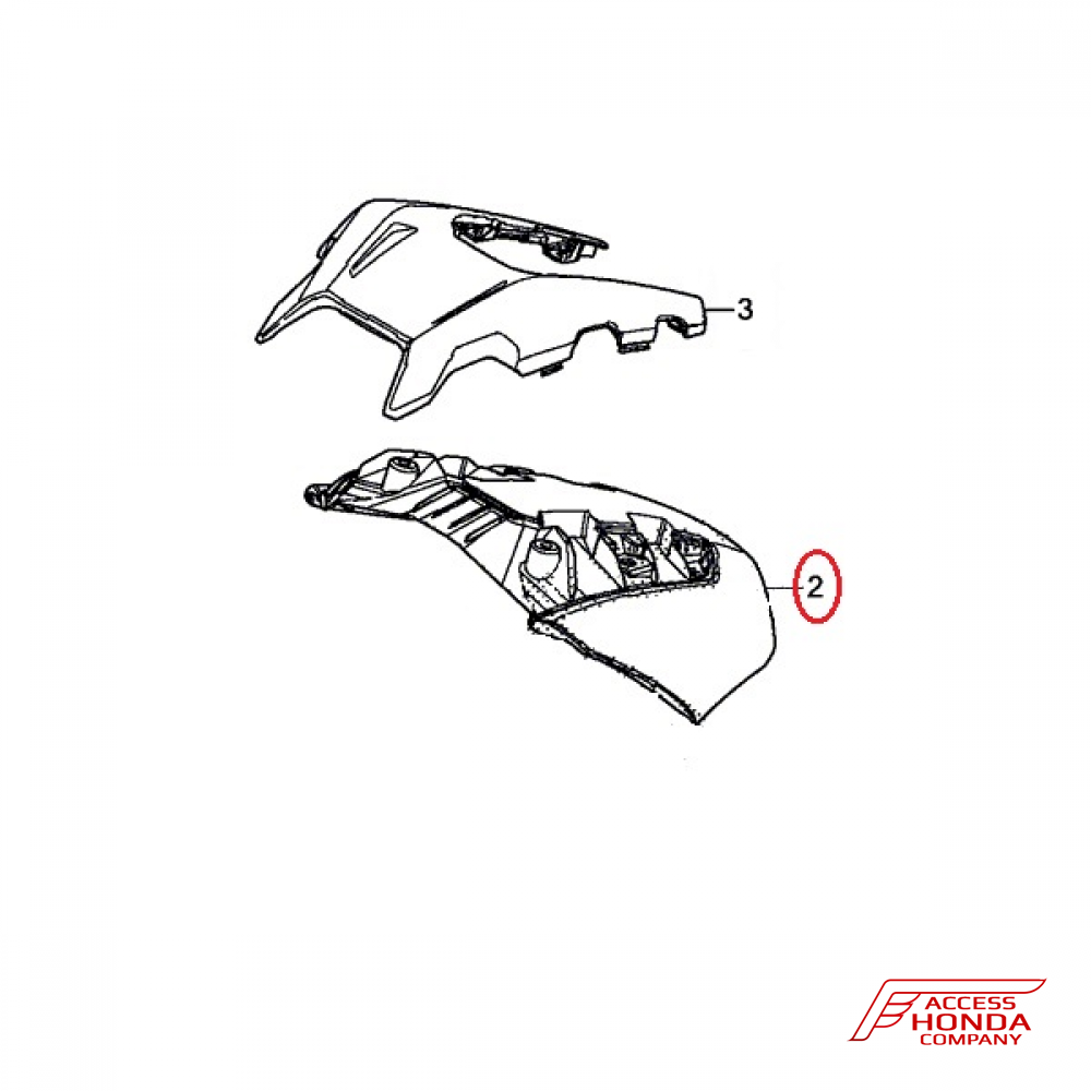 Крышка багажного отделения (наружная часть) Honda NC750X 2016- (Color: Красный, R342C, Candy Prominence Red) Крышка багажного отделения (наружная часть) Honda NC750X 2016- (Color: Красный, R342C, Candy Prominence Red)