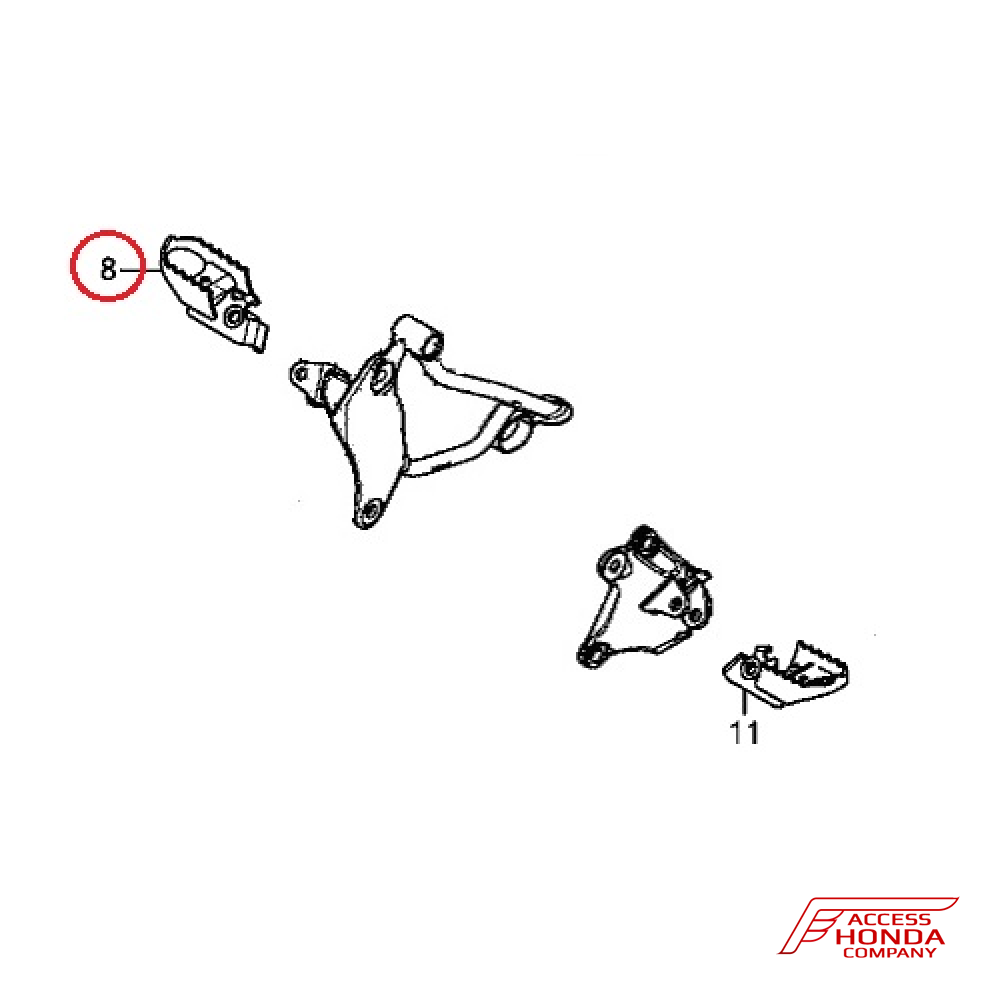 Подножка водительская (правая) Honda Africa Twin CRF1000 2018- Подножка водительская (правая) Honda Africa Twin CRF1000 2018-