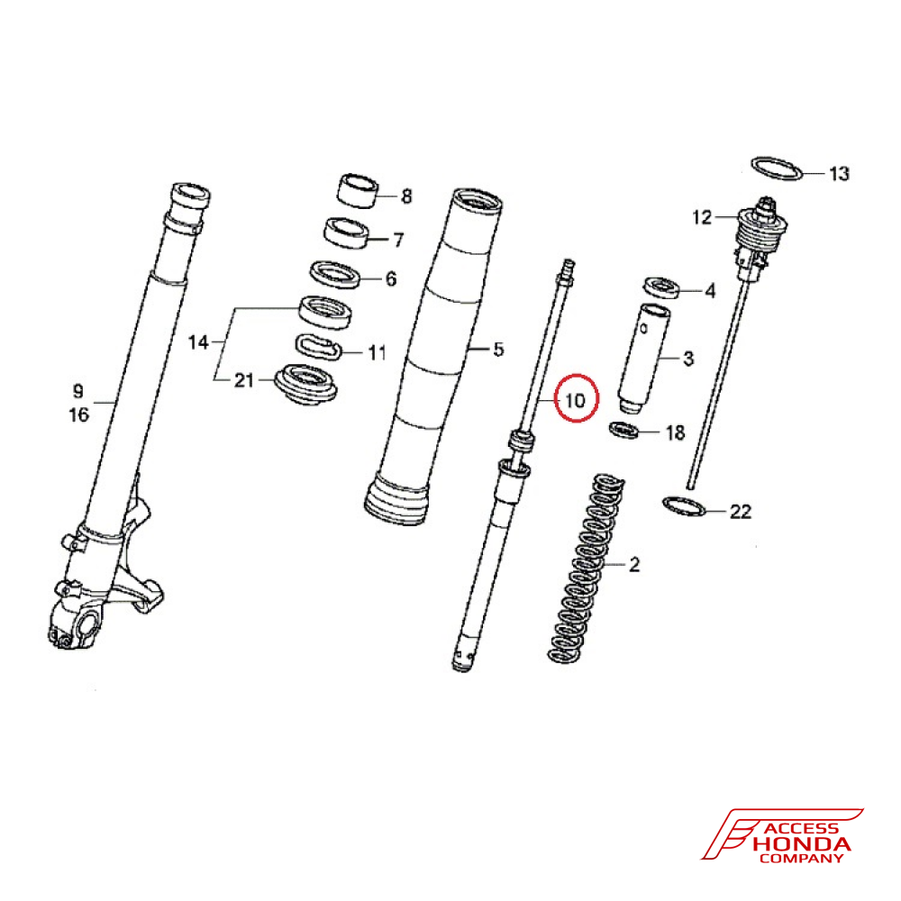 Картридж пера вилки для Honda VFR1200 F Картридж пера вилки для Honda VFR1200 F