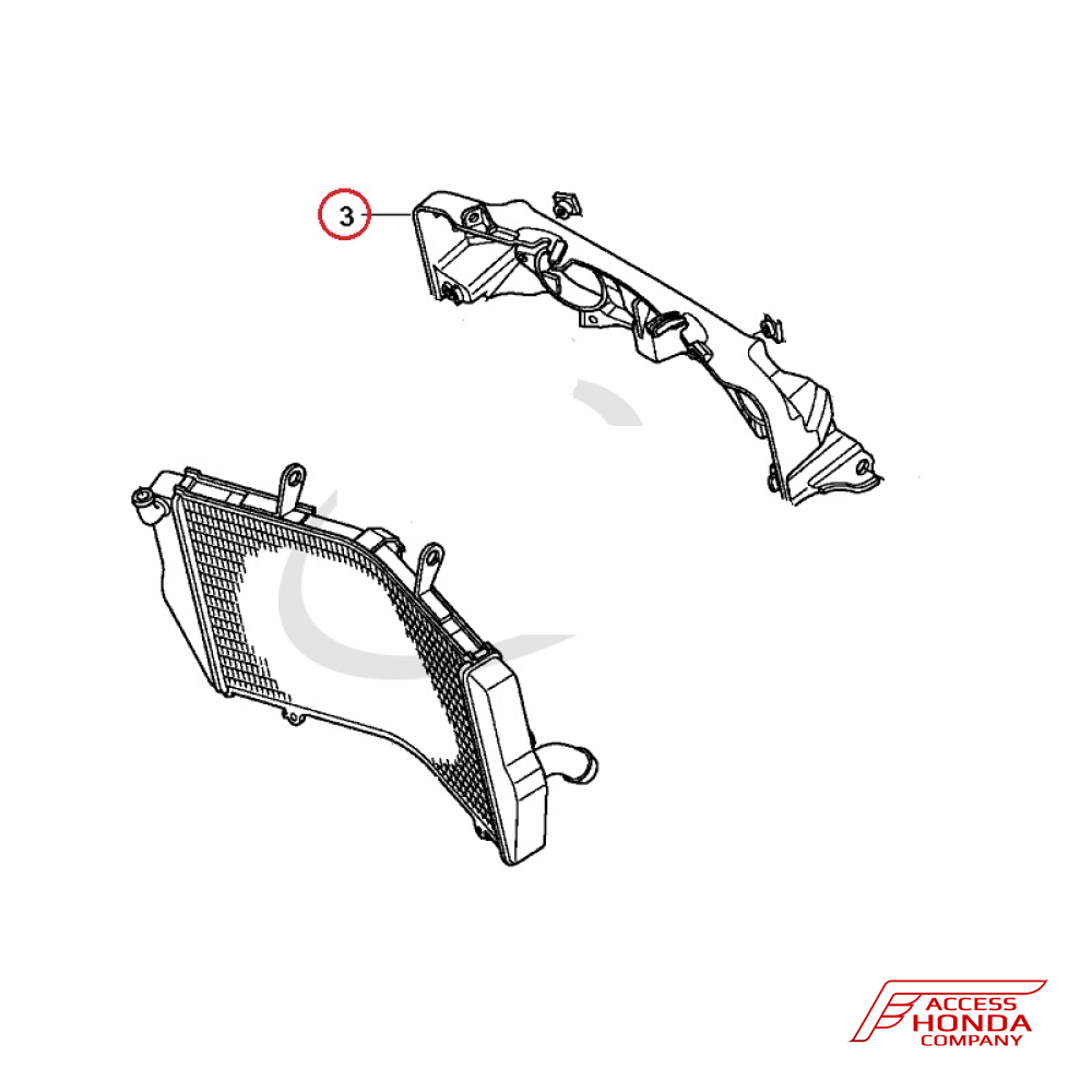 Кожух радиатора системы охлаждения для Honda VFR1200 F Кожух радиатора системы охлаждения для Honda VFR1200 F