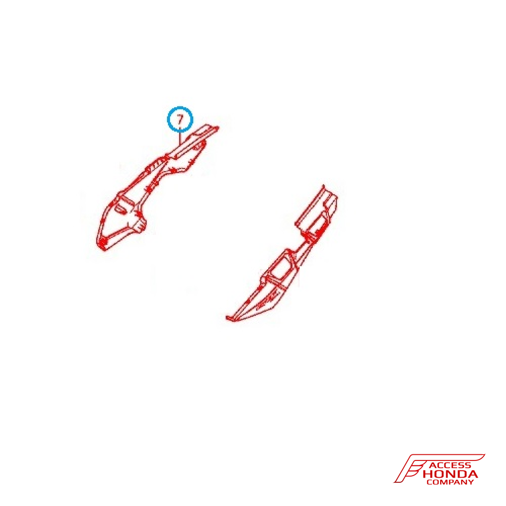 Задняя облицовочная панель (правая) / обтекатель хвоста для Honda Africa Twin CRF1000 2018- (Color: R334B) Задняя облицовочная панель (правая) / обтекатель хвоста для Honda Africa Twin CRF1000 2018- (Color: R334B)