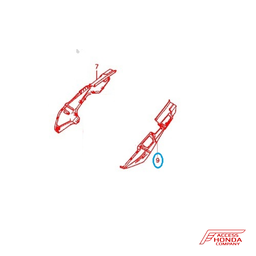 Задняя облицовочная панель (левая) / обтекатель хвоста для Honda Africa Twin CRF1000 2018- (Color: R334B) Задняя облицовочная панель (левая) / обтекатель хвоста для Honda Africa Twin CRF1000 2018- (Color: R334B)