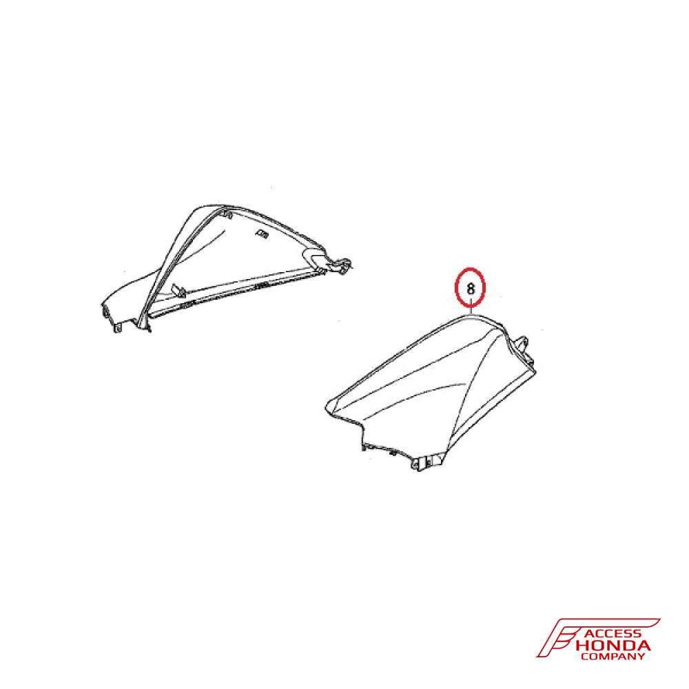 Обтекатель топливного бака (левый) Honda VFR1200 F 2012- (Color: Титан, YR316, Titanium Blade Metallic) Обтекатель топливного бака (левый) Honda VFR1200 F 2012- (Color: Титан, YR316, Titanium Blade Metallic)