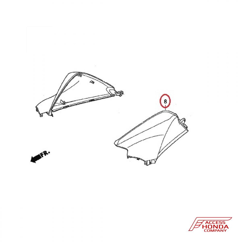 Обтекатель топливного бака (левый) Honda VFR1200 F (Color: Жемчужно-белый, NHA66, Pearl Sunbeam White) Обтекатель топливного бака (левый) Honda VFR1200 F (Color: Жемчужно-белый, NHA66, Pearl Sunbeam White)