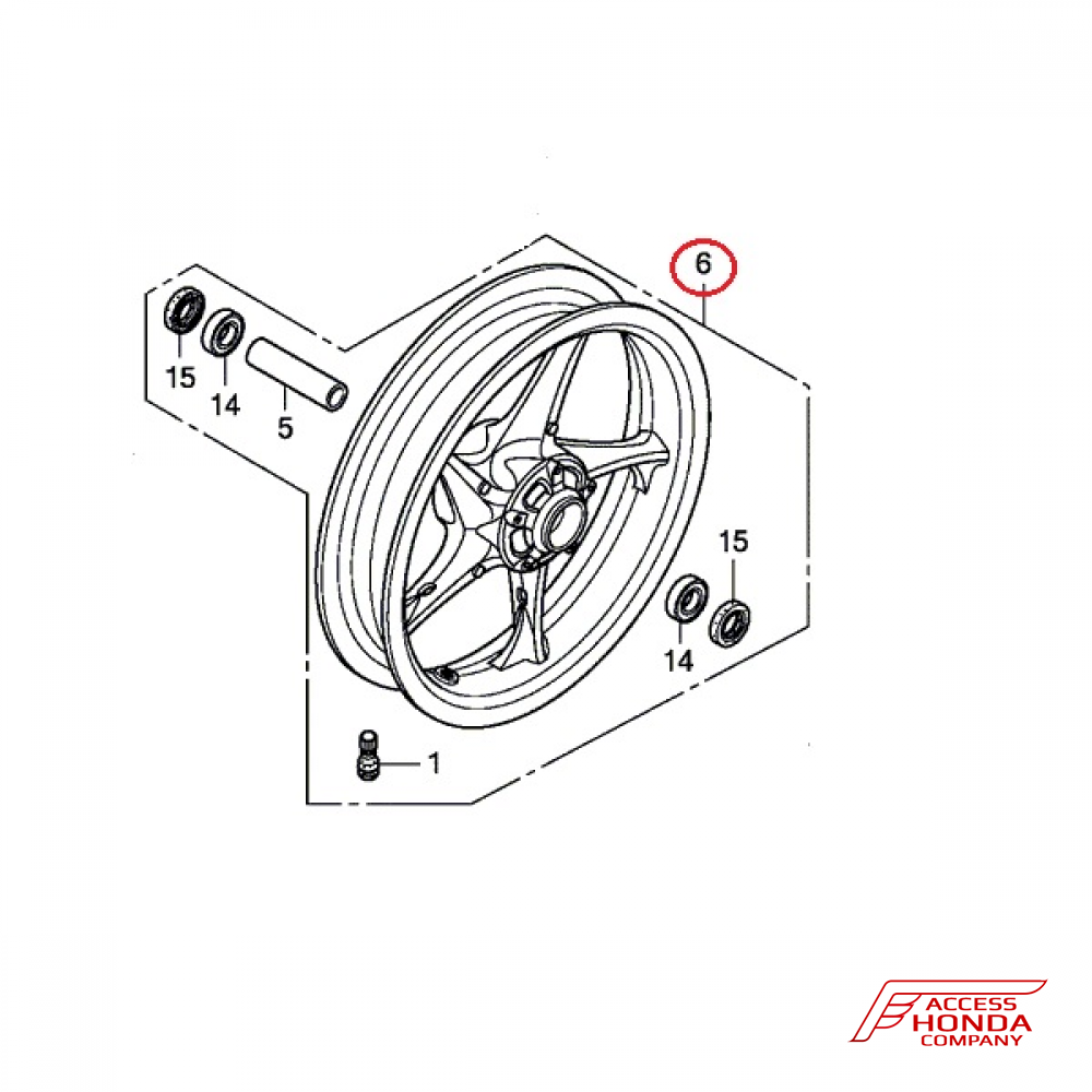 Оригинальный передний колесный диск Honda VFR1200 F 2010-2011 Оригинальный передний колесный диск Honda VFR1200 F 2010-2011