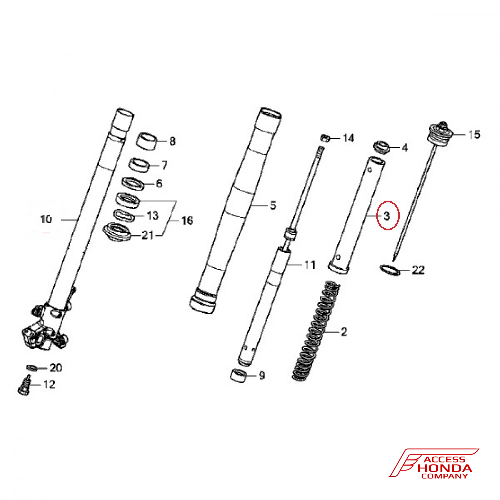 Втулка пружины вилки Honda Africa Twin CRF1000 Adventure Втулка пружины вилки Honda Africa Twin CRF1000 Adventure