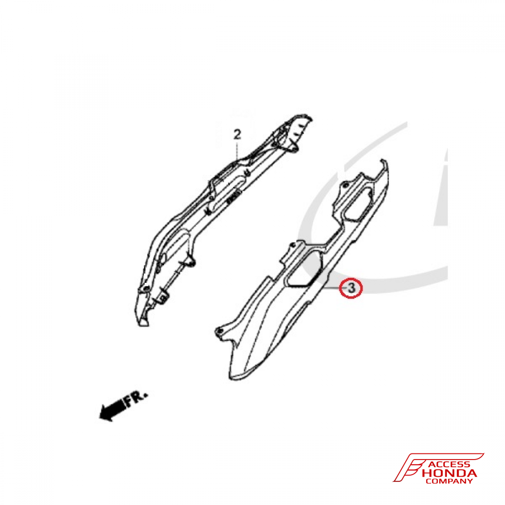 Задняя облицовочная панель / обтекатель хвоста (левая) Honda VFR1200X Crosstourer 2016- (Color: Матовый серебряный, NH437M) Задняя облицовочная панель / обтекатель хвоста (левая) Honda VFR1200X Crosstourer 2016- (Color: Матовый серебряный, NH437M)