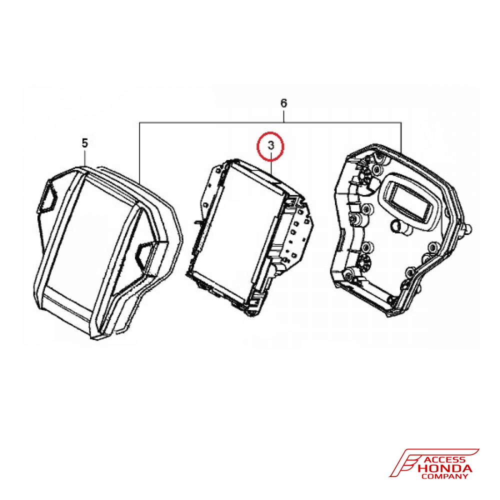 Плата приборной панели с дисплеем для Honda Africa Twin CRF1000 2018-2019 (АКПП) Плата приборной панели с дисплеем для Honda Africa Twin CRF1000 2018-2019 (АКПП)