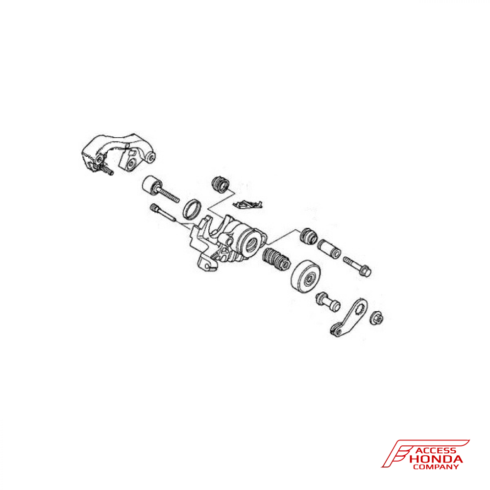 Оригинальный суппорт ручного (парковочного, стояночного) тормоза в сборе с кронштейном для Honda VFR1200FD (автомат) Оригинальный суппорт ручного (парковочного, стояночного) тормоза в сборе с кронштейном для Honda VFR1200FD (автомат)