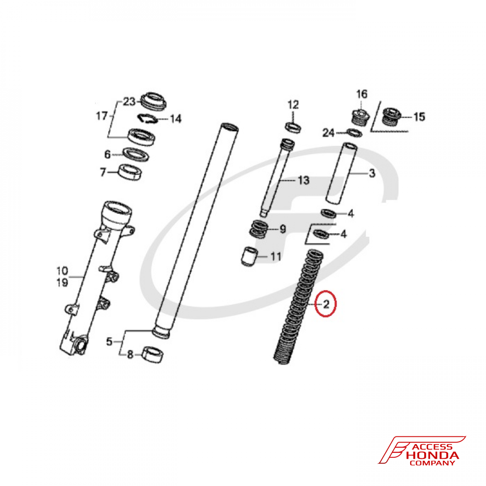 Пружина пера вилки для Honda NC750X 2018- Пружина пера вилки для Honda NC750X 2018-