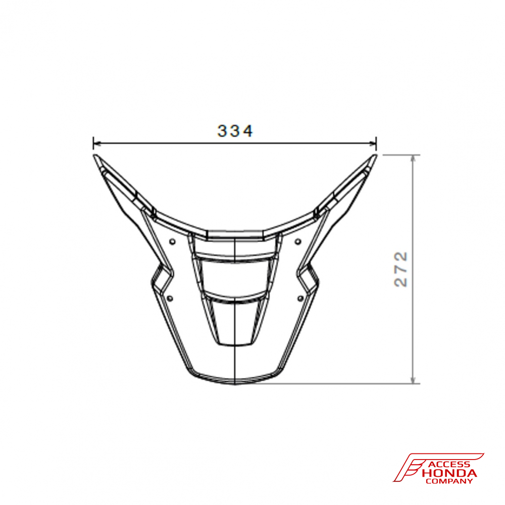 Верхнее крыло (клюв) Puig для Honda CRF1100L Africa Twin 2020- Верхнее крыло (клюв) Puig для Honda CRF1100L Africa Twin 2020-