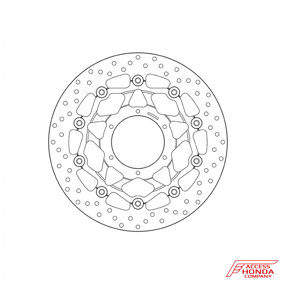 Передний тормозной диск Brembo для мотоцикла Honda CBR1000RR 2006-2007 / VTR1000 2000-2004 Передний тормозной диск Brembo для мотоцикла Honda CBR1000RR 2006-2007 / VTR1000 2000-2004
