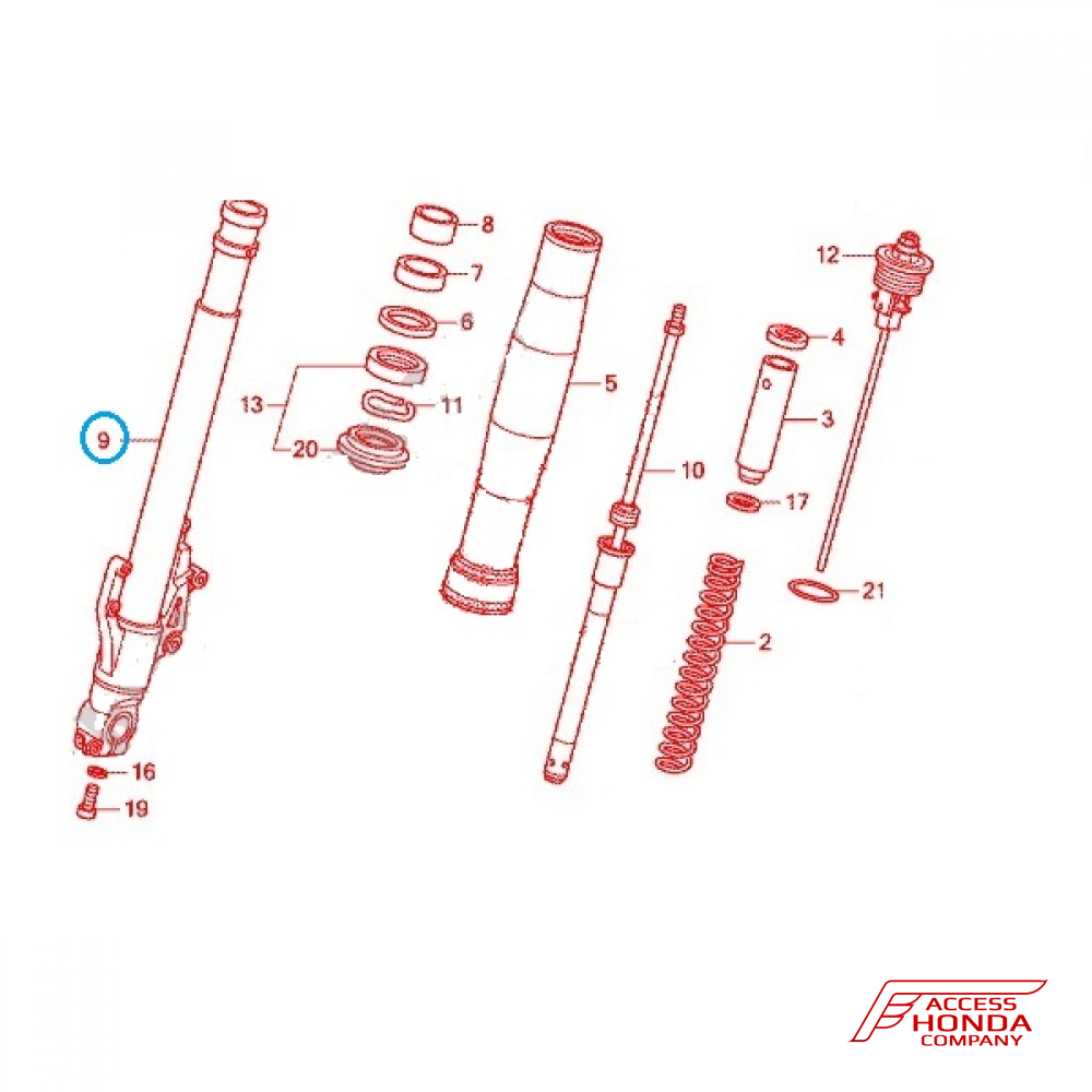 Правое перо вилки (хромированная часть) для Honda VFR1200X Crosstourer Правое перо вилки (хромированная часть) для Honda VFR1200X Crosstourer