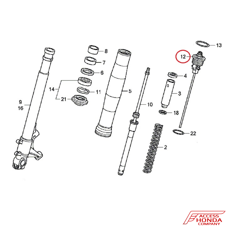 Пробка пера вилки мотоцикла Honda VFR1200 F Пробка пера вилки мотоцикла Honda VFR1200 F