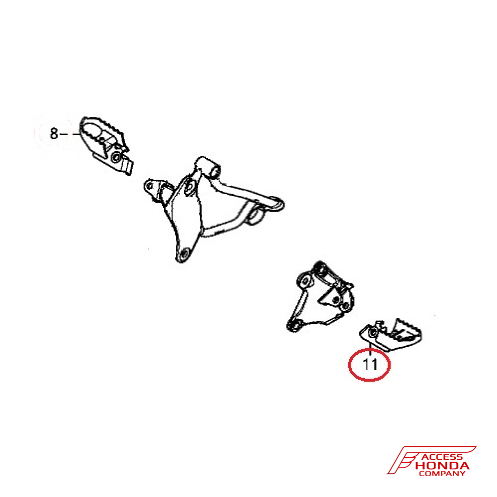 Подножка водительская (левая) Honda Africa Twin CRF1000 2018- Подножка водительская (левая) Honda Africa Twin CRF1000 2018-