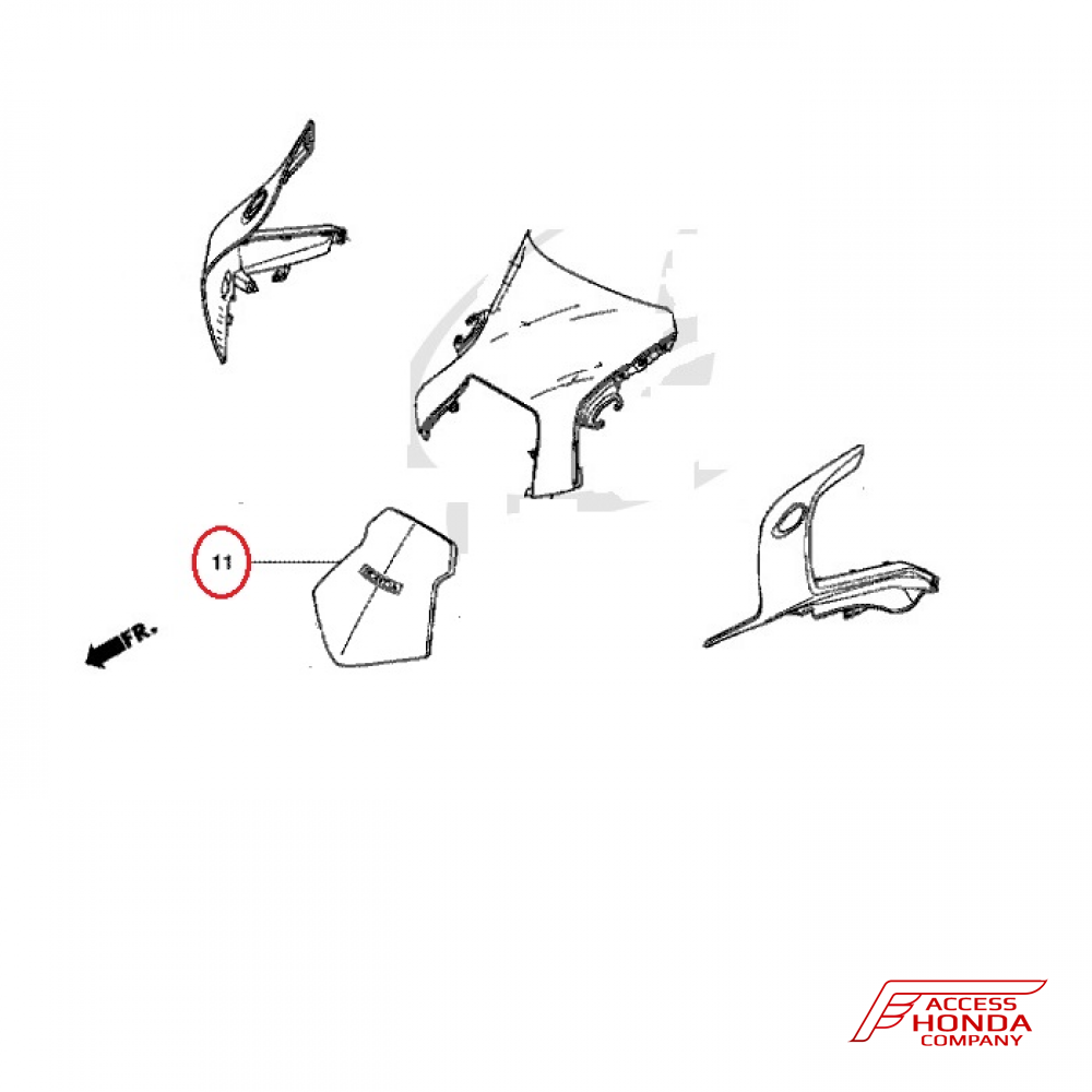 Обтекатель передний верхний для Honda VFR1200 F (Color: Чёрный, NH463, Darkness Black Metallic) Обтекатель передний верхний для Honda VFR1200 F (Color: Чёрный, NH463, Darkness Black Metallic)