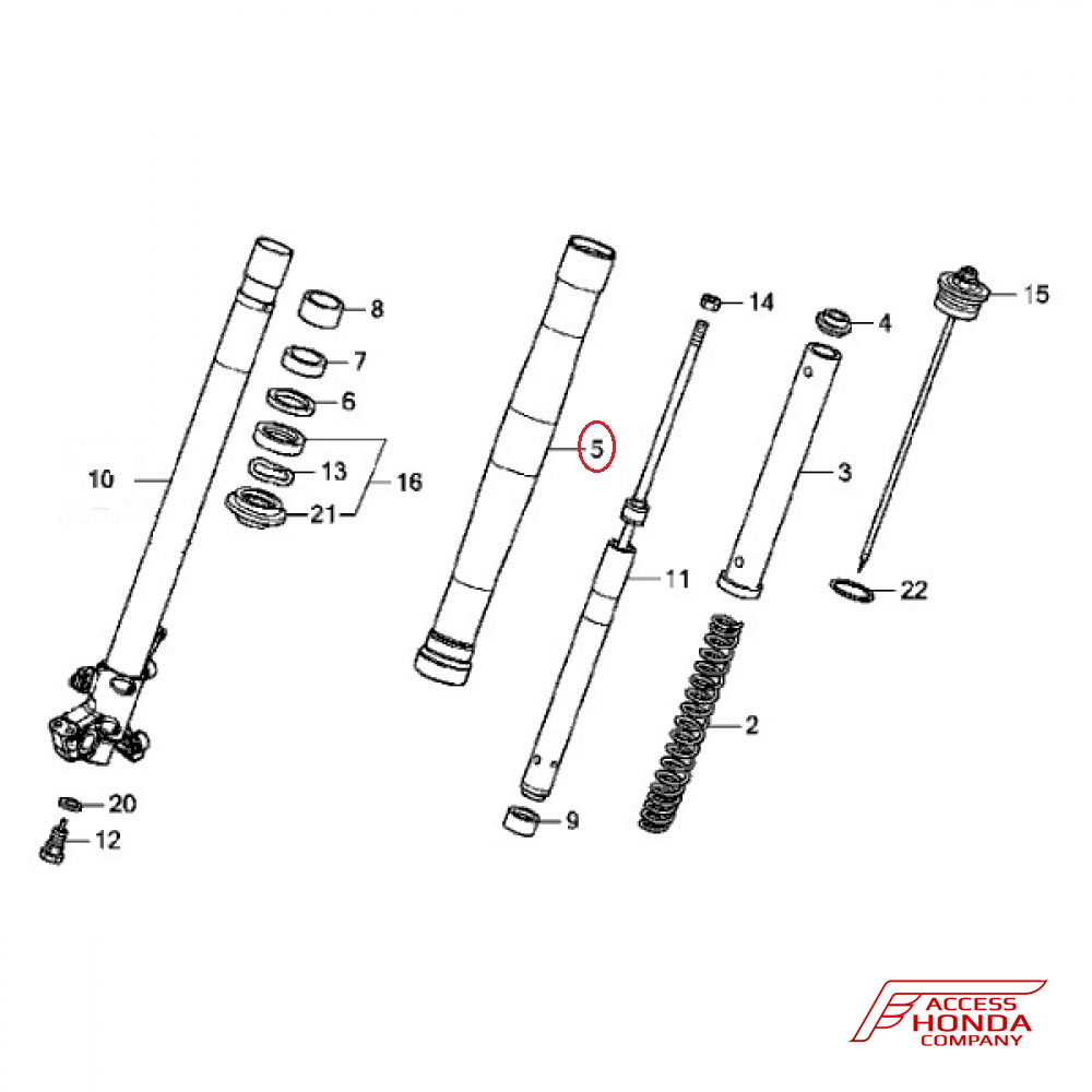 Стакан пера вилки для Honda Africa Twin CRF1000 Adventure Стакан пера вилки для Honda Africa Twin CRF1000 Adventure