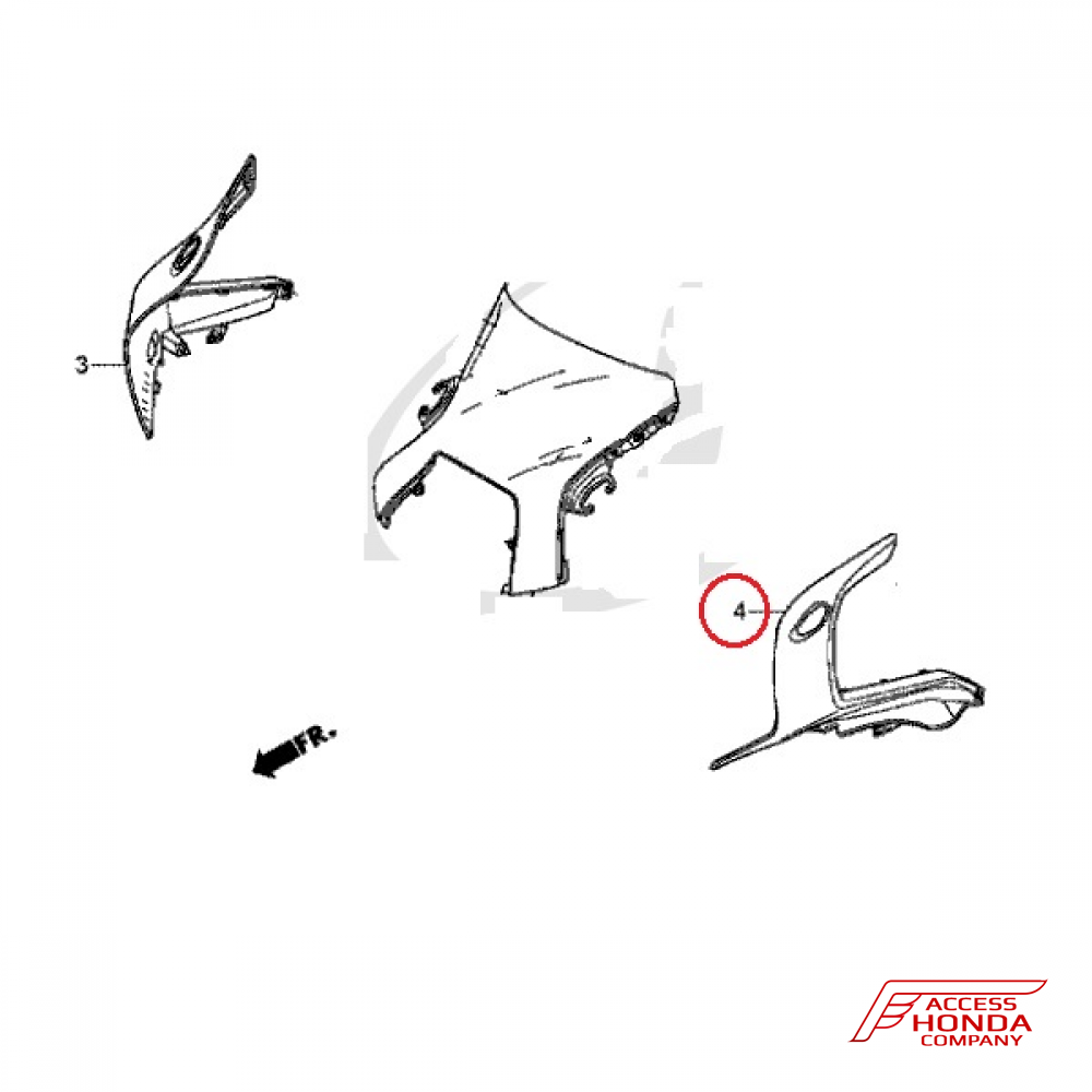 Оригинальный обтекатель передний (левый) для Honda VFR1200 F (Color: NHA30M) Оригинальный обтекатель передний (левый) для Honda VFR1200 F (Color: NHA30M)