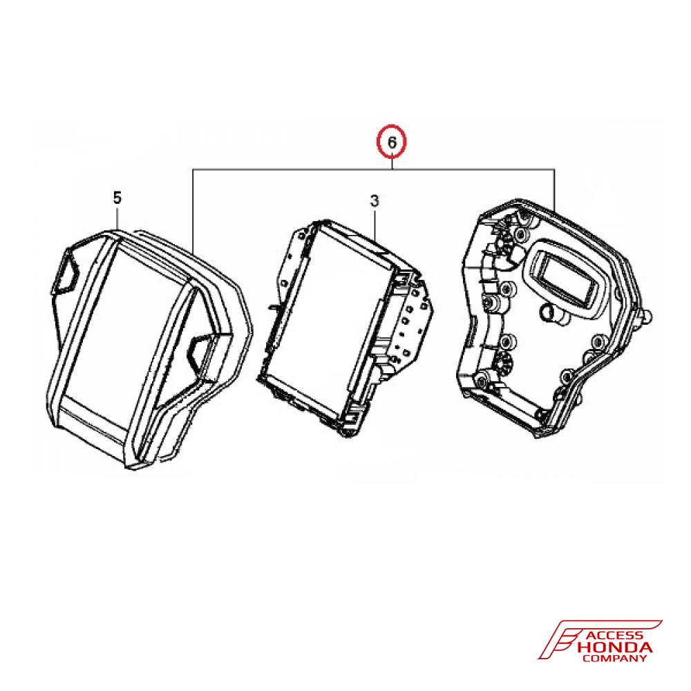 Корпус приборной панели для Honda Africa Twin CRF1000 2018-2019 Корпус приборной панели для Honda Africa Twin CRF1000 2018-2019