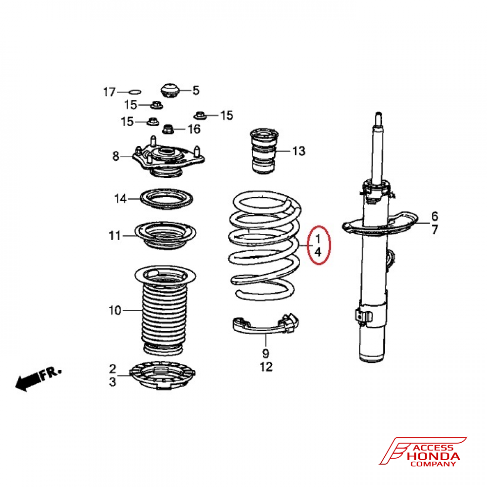 Пружины для автомобиля Honda CR-V 5 поколения Пружины для автомобиля Honda CR-V 5 поколения