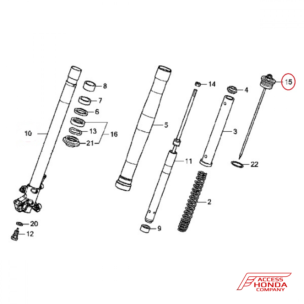 Пробка пера вилки мотоцикла Honda Africa Twin CRF1000 Adventure Пробка пера вилки мотоцикла Honda Africa Twin CRF1000 Adventure