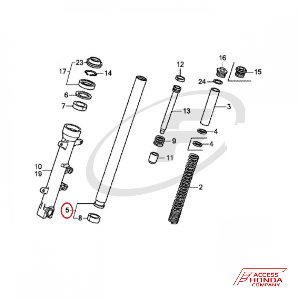 Перо вилки (хромированная часть) для Honda NC750X / NC750S / NC750D 2016- Перо вилки (хромированная часть) для Honda NC750X / NC750S / NC750D 2016-