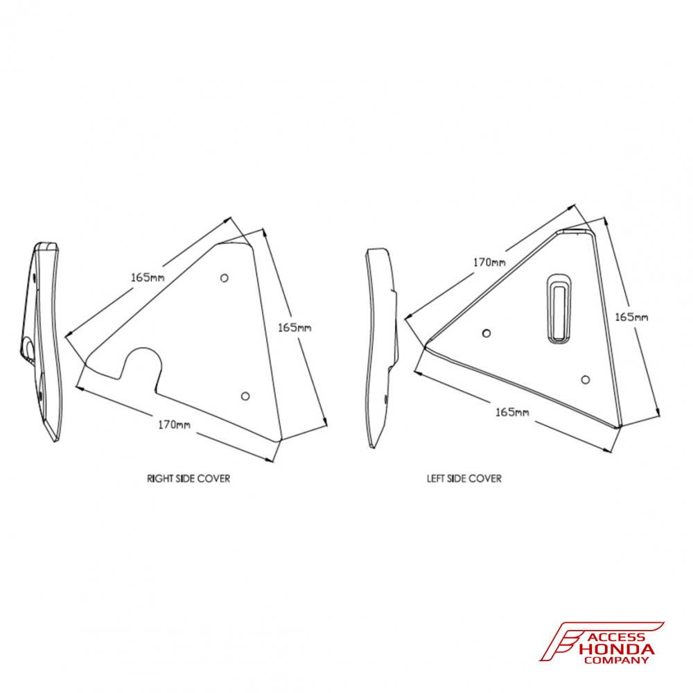 Боковые накладки (крышки) Puig для Honda CRF1100L Africa Twin 2020- Боковые накладки (крышки) Puig для Honda CRF1100L Africa Twin 2020-