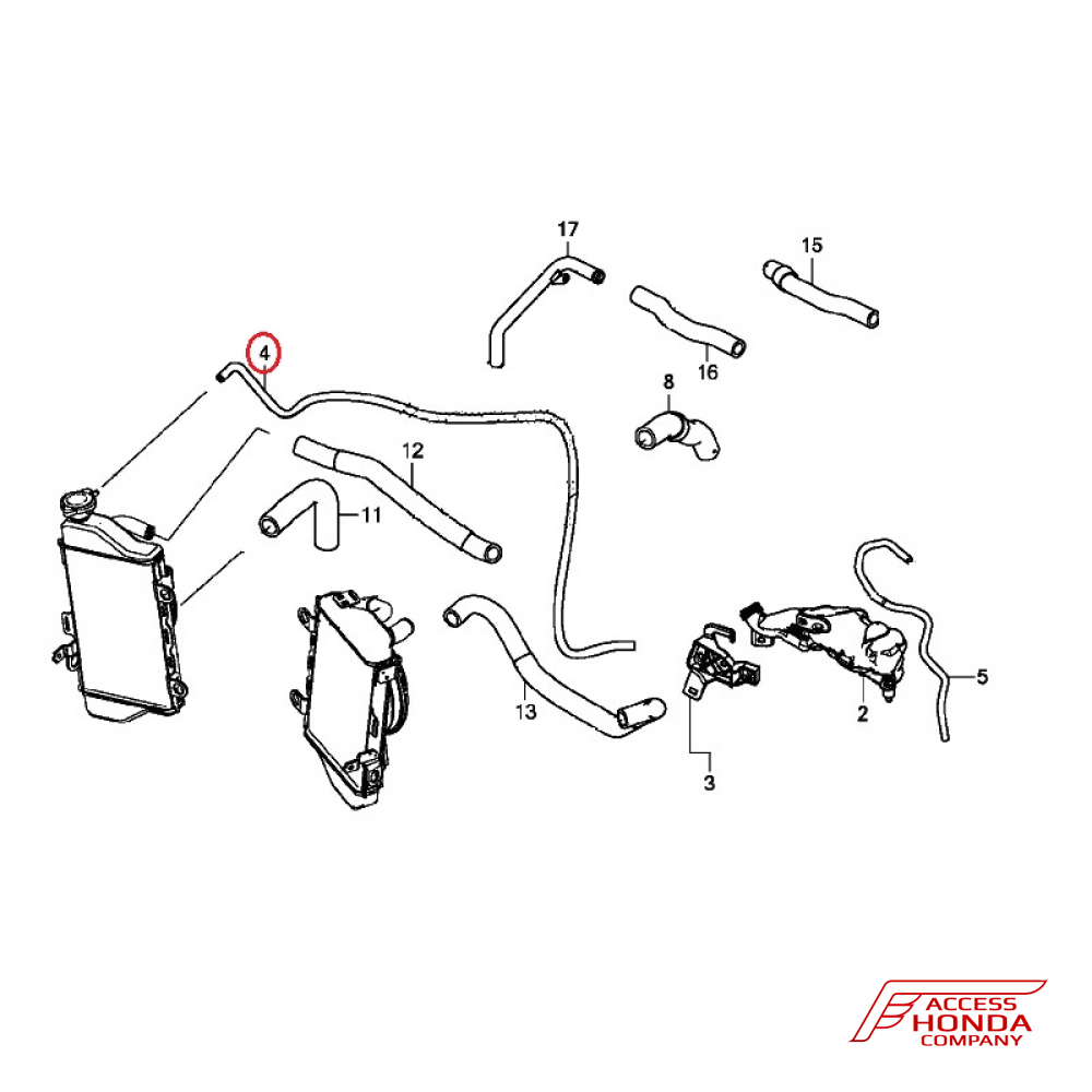 Шланг расширительного бачка Honda Africa Twin CRF1000 2016-2017 Шланг расширительного бачка Honda Africa Twin CRF1000 2016-2017