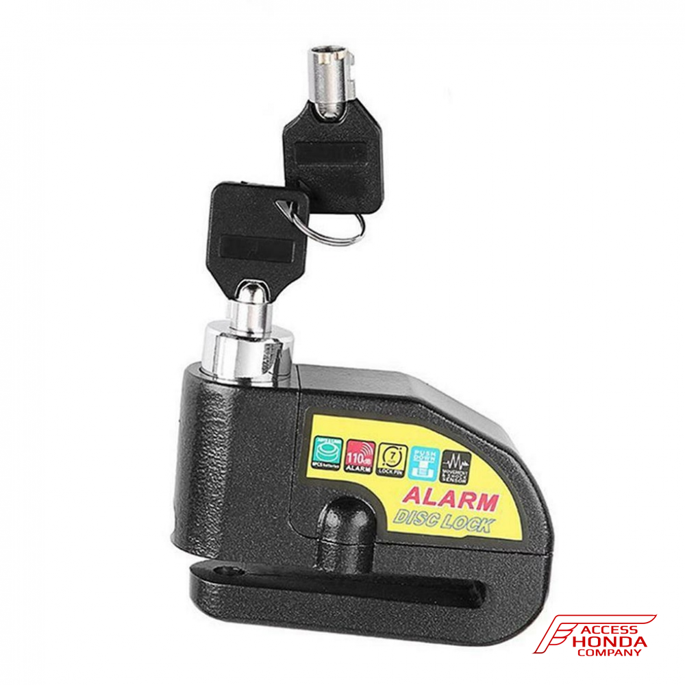 Замок с сиреной 110 дБ на тормозной диск мотоцикла Honda Замок с сиреной 110 дБ на тормозной диск мотоцикла Honda