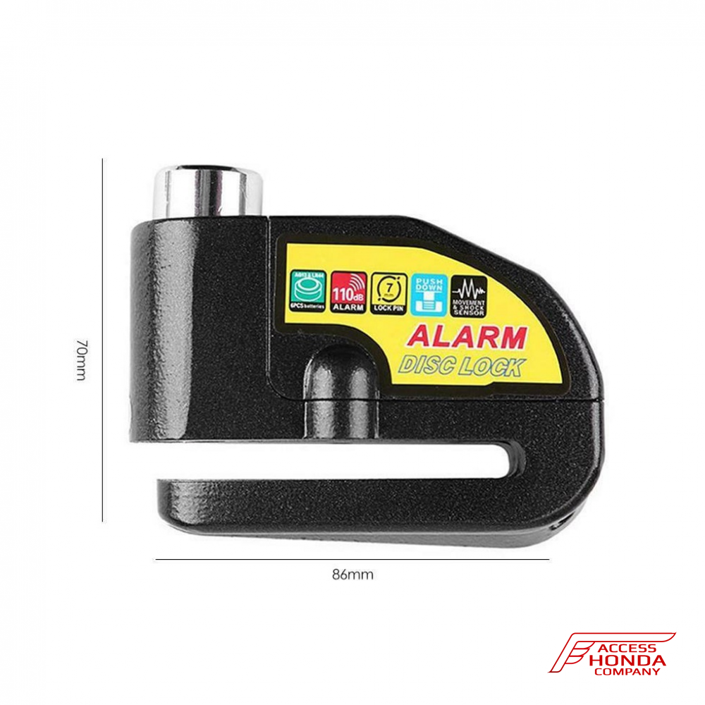 Замок с сиреной 110 дБ на тормозной диск мотоцикла Honda Замок с сиреной 110 дБ на тормозной диск мотоцикла Honda