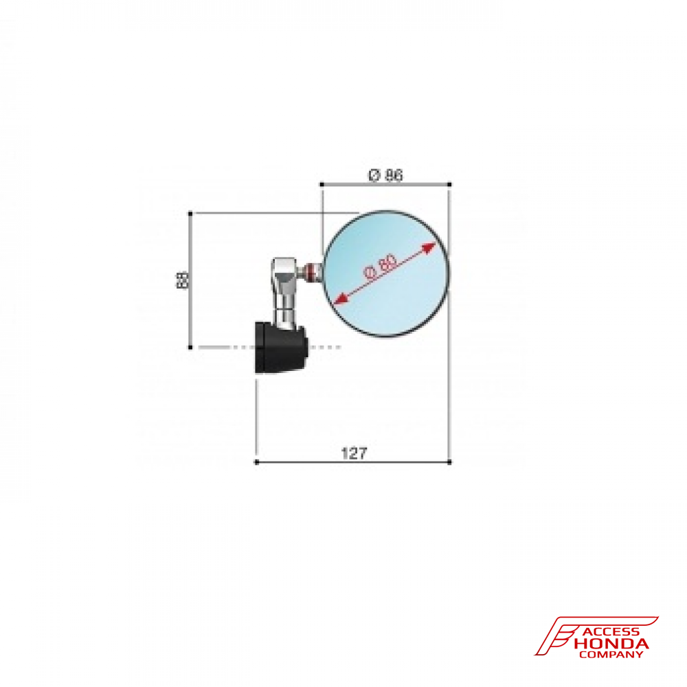 Зеркало Rizoma SPY-R Ø 80 (mm) Зеркало Rizoma SPY-R Ø 80 (mm)