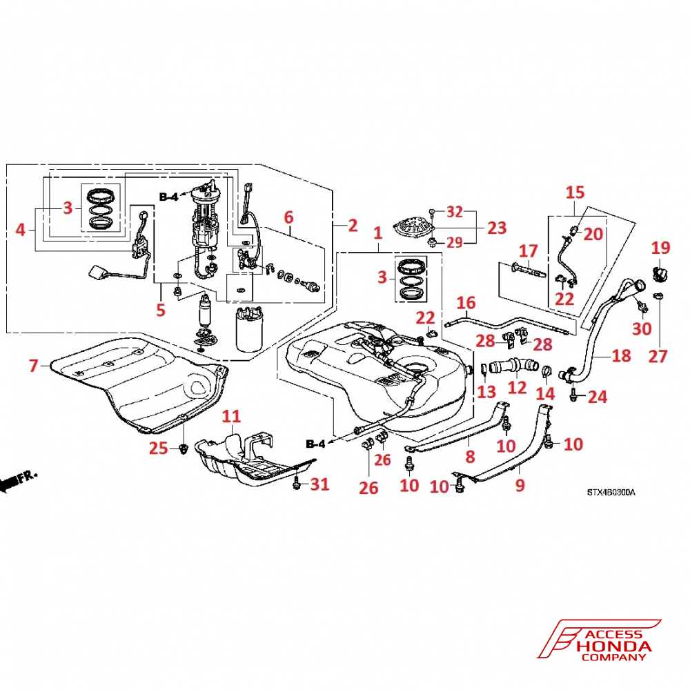 Бензобак для Acura MDX 2 Бензобак для Acura MDX 2