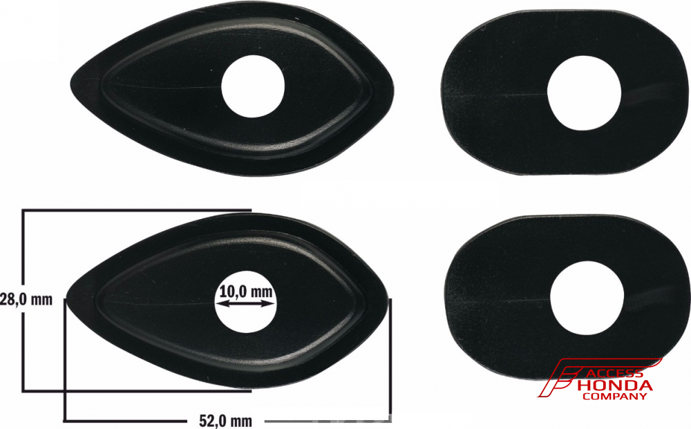 Адаптеры-заглушки для светодиодных поворотников мотоцикла Honda (комплект) Адаптеры-заглушки для светодиодных поворотников мотоцикла Honda (комплект)