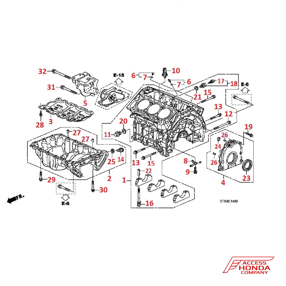 Блок цилиндров, масляный поддон и комплектующие для Acura MDX 2 Блок цилиндров, масляный поддон и комплектующие для Acura MDX 2
