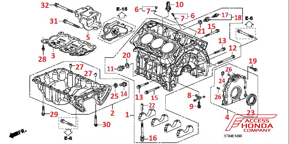 Блок цилиндров, масляный поддон и комплектующие для Acura MDX 2 Блок цилиндров, масляный поддон и комплектующие для Acura MDX 2