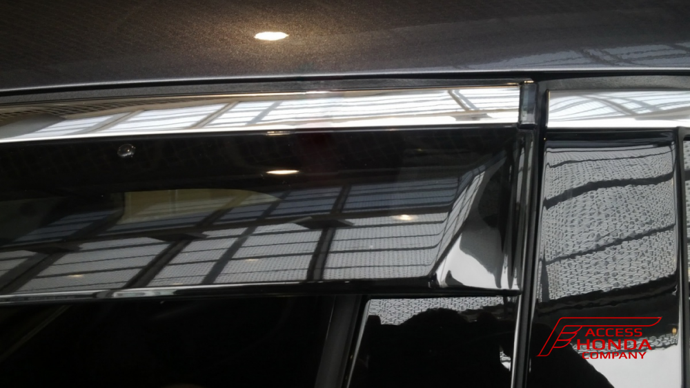 Оригинальные дефлекторы с молдингом из нержавеющей стали Acura MDX 3 Оригинальные дефлекторы с молдингом из нержавеющей стали Acura MDX 3