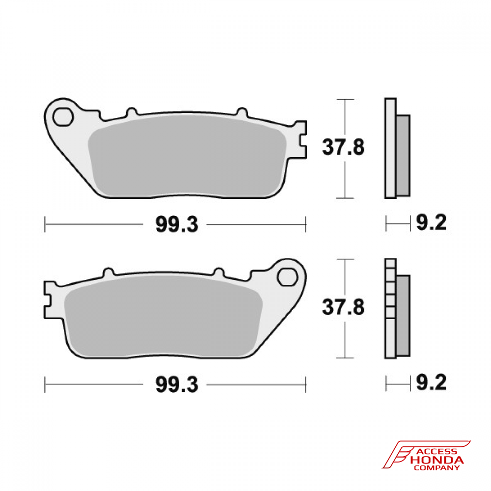 Колодки тормозные задние Brembo для мотоцикла Honda Колодки тормозные задние Brembo для мотоцикла Honda