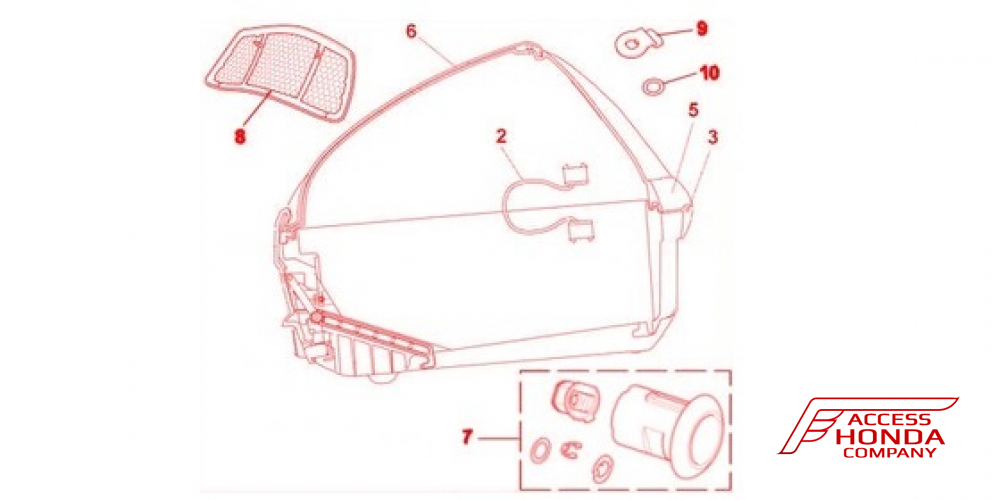 Оригинальный центральный кофр 45 л. для мотоцикла Honda (цвет на выбор) Оригинальный центральный кофр 45 л. для мотоцикла Honda (цвет на выбор)