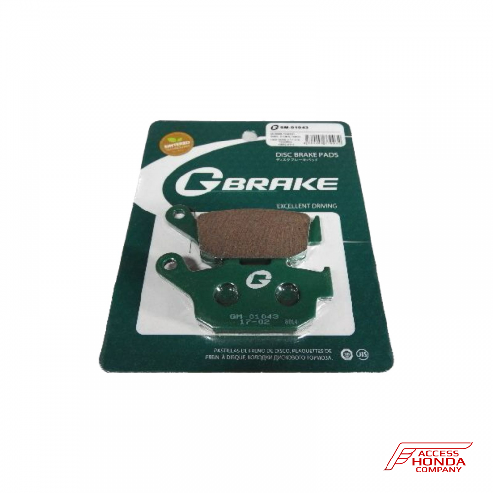 Колодки задние G-brake для мотоцикла (GM01043S) Колодки задние G-brake для мотоцикла (GM01043S)