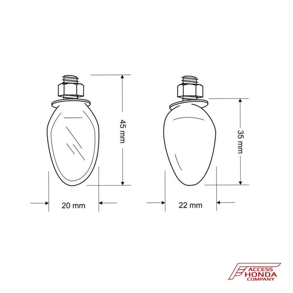 Указатели поворота Puig для мотоцикла Honda Указатели поворота Puig для мотоцикла Honda