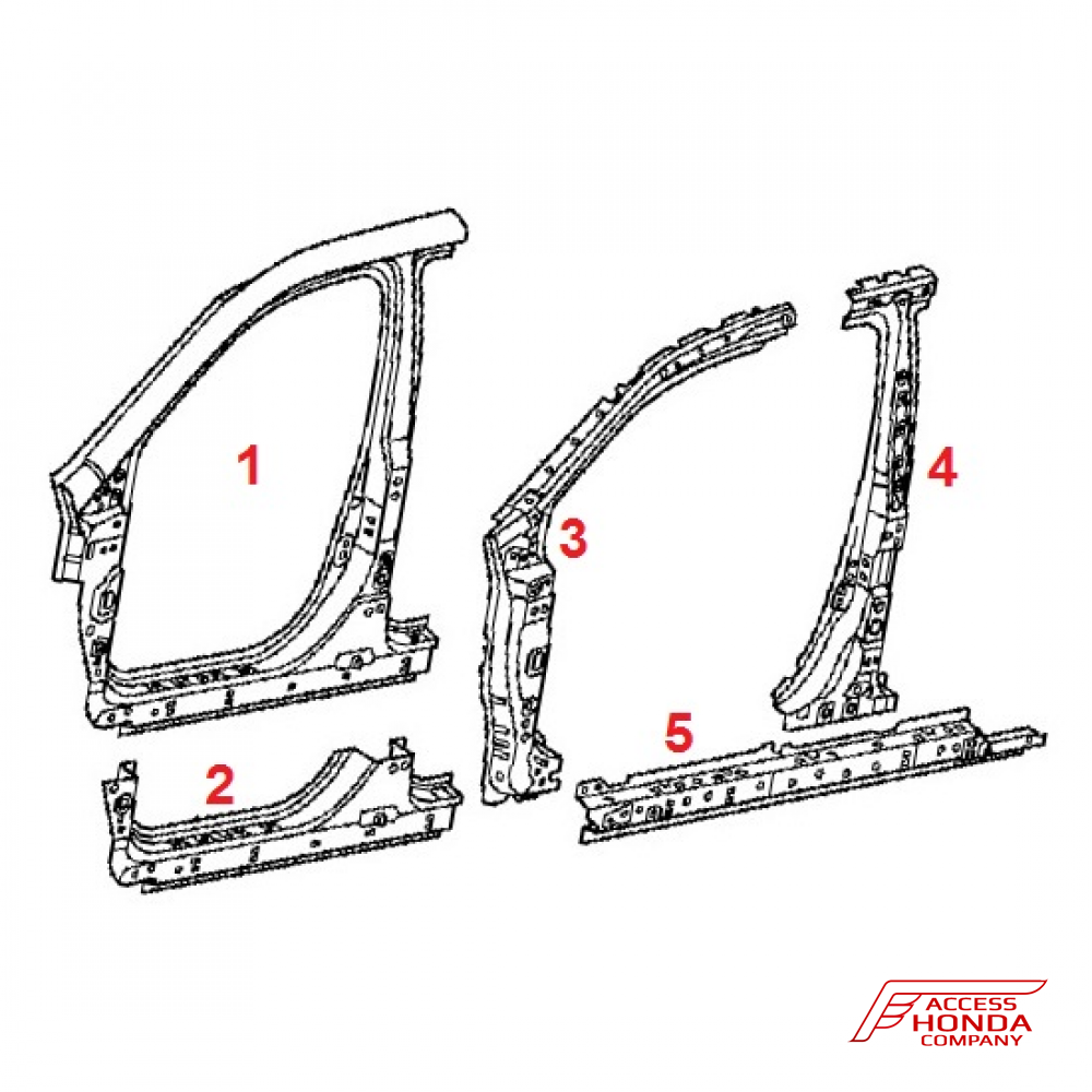 Боковая дверная арка (левая) для Acura MDX II 2007-09 Боковая дверная арка (левая) для Acura MDX II 2007-09