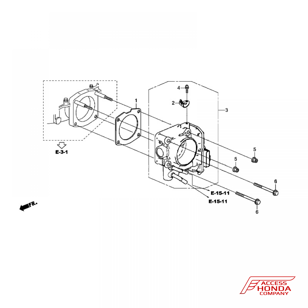 Корпус дроссельной заслонки для Honda Pilot 3 (3.0L) Корпус дроссельной заслонки для Honda Pilot 3 (3.0L)