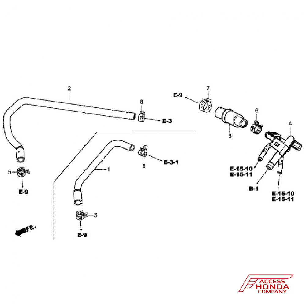 Патрубок сапуна Honda Pilot 3 Патрубок сапуна Honda Pilot 3